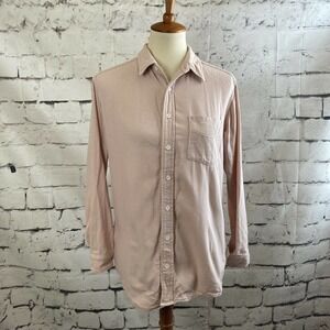 York Street Pink Button Up Collared long sleeve shirt‎ size small